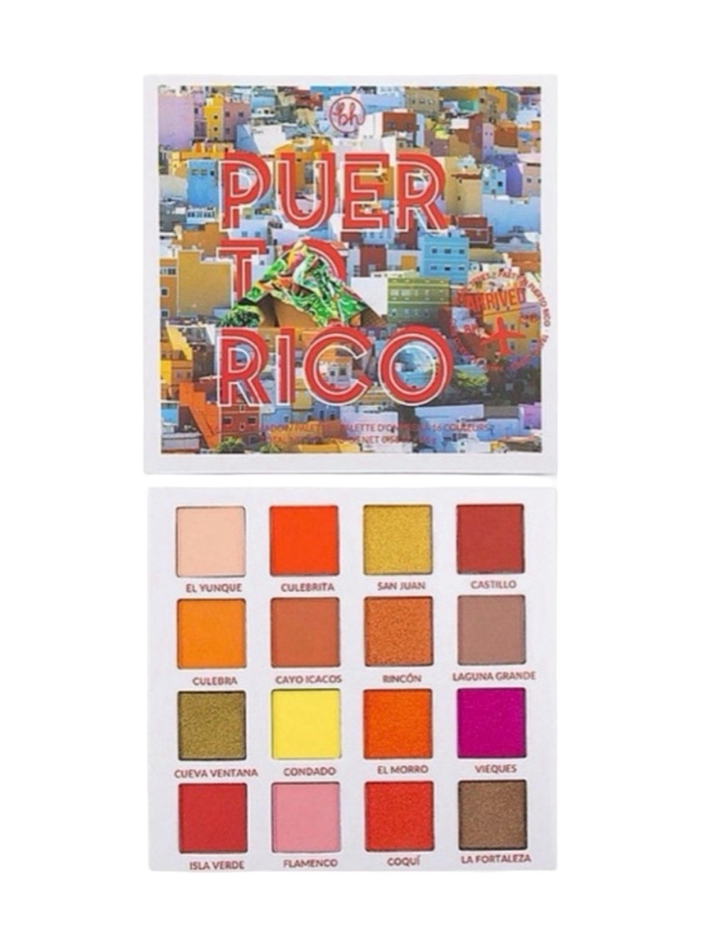 Bh Cosmetics Party in Puerto Rico 16 Color Eyeshadow Palette - 0.56 oz / 16g